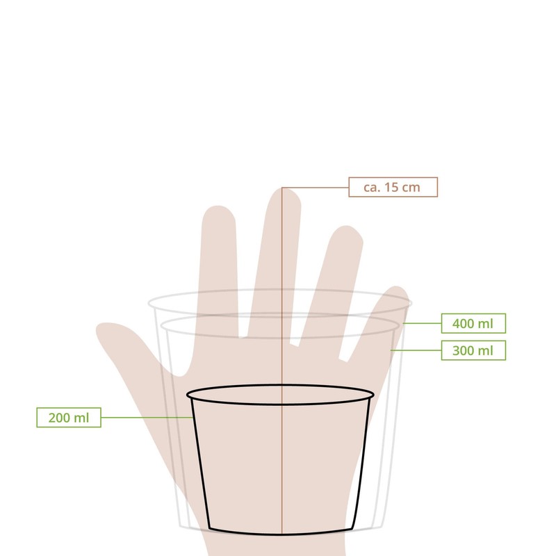 BIOZOYG Soup Cups to Go, Pack of 25, 200 ml