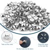 Hopton Pack of 100 Square Rivets Metal, Silver Rivets for