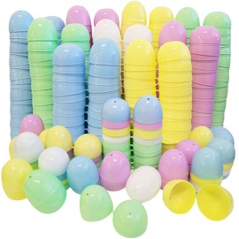 Fillable Easter Eggs, Pastel Colorful Bright Plastic Easter Eggs with Hinge, Perfect For Easter Egg Hunt, Surprise Egg, Easter Hunt, Assorted Pastel Colors, 2.25" Fillable Eggs (500-Pack)