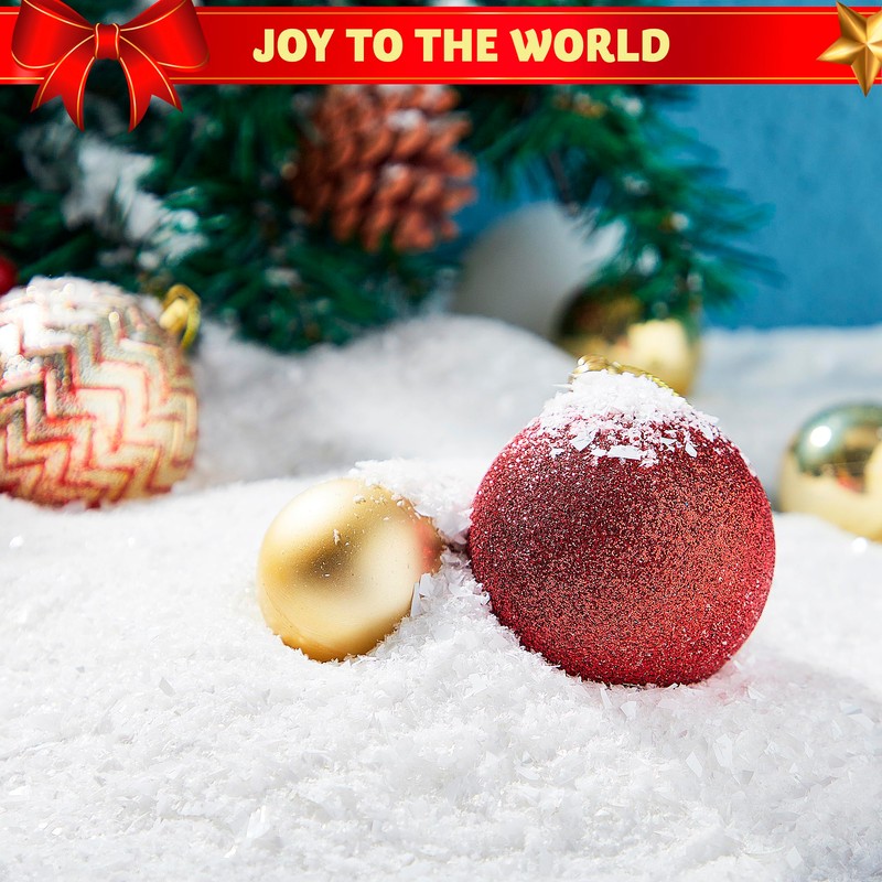 JOYIN 12 Oz Artificial Snow, 320g Plastic Fake Snowflakes for