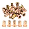 sourcing map 20Pcs Half Hex Body Flange Rivet Nut, M4