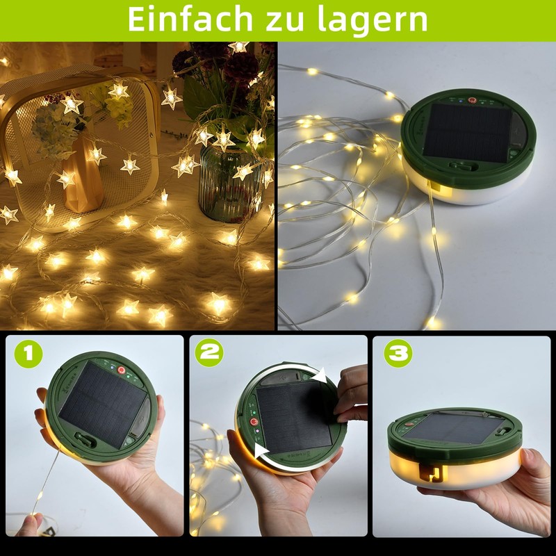 GEYUEYA Home 20 m Camping Fairy Lights, Camping Fairy Lights,