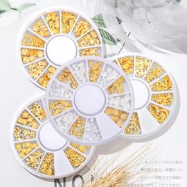 YECIRALA 6 Box Gold And Silver Ocean Nail Charms Nail Art Studs Beach Starfish Sea Seashell Stars Moons Nail Charms Decals Gold Metal 3d Nail Gems Jewelry For Manicure DIY Nail Embellishments