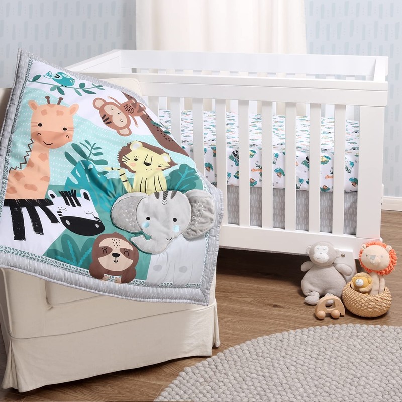 The Peanutshell 3 Piece Baby Crib Bedding Set for Boys