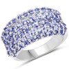 Bonyak Jewelry Genuine Round Tanzanite Ring in Sterling Silver -