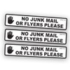 Stcky No Junk Mail or Flyers pleases Vinyl Sticker for