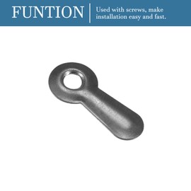 QUARKZMAN 19 x 8.5 mm Photo Frame Knobs x 20 Pieces Metal Clip Fastener with Screws for Mounting and Suspension Frame [Black]