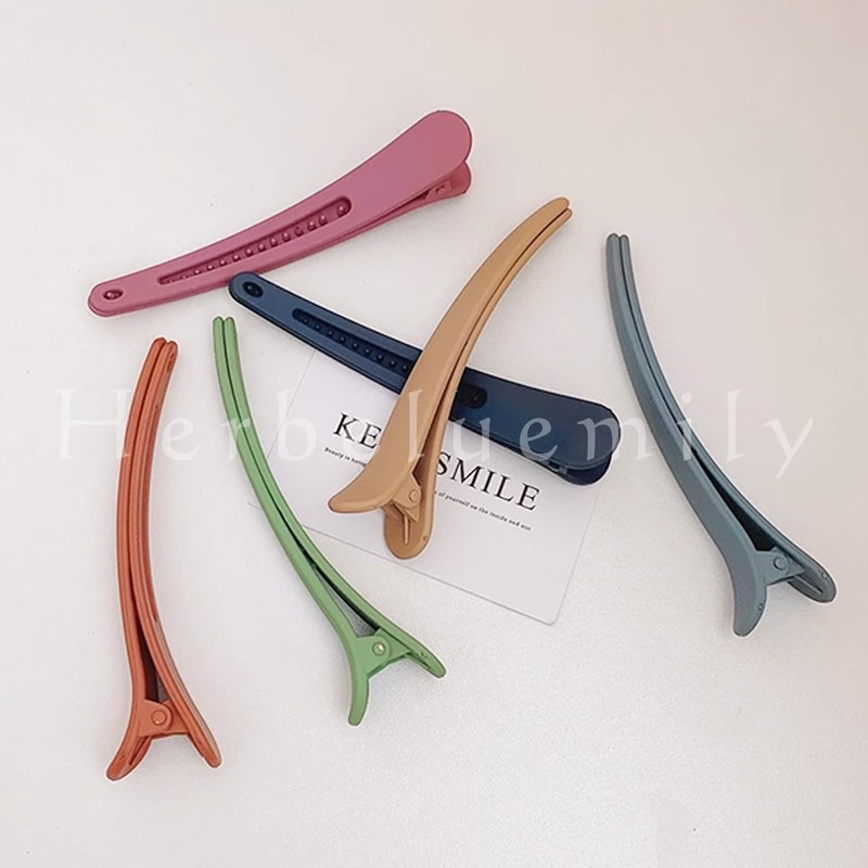 Herbeluemily Colorful Hair Clips, Bangs, Non-marking Dakar, Set of 10