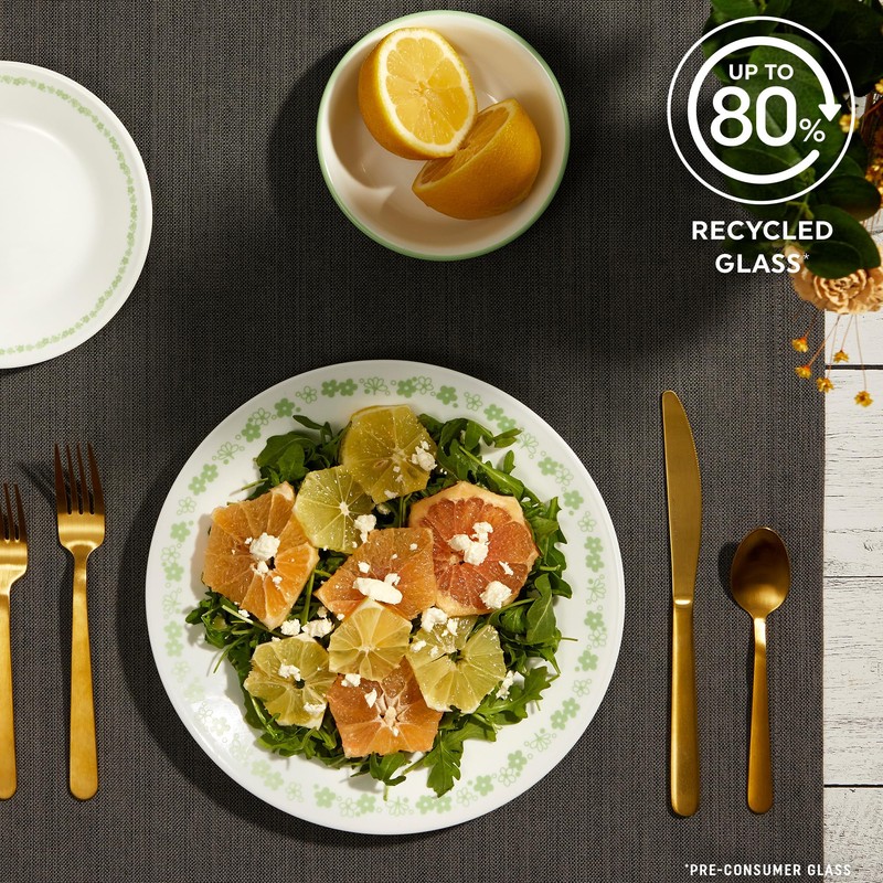 Corelle Vitrelle 18 Piece Glass Dinnerware Sets Service for 6,