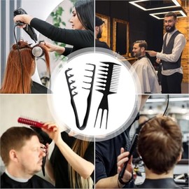 2 Piezas Cepillo Voluminizador Peine y Polvo Textura Voluminizante Barbero Estilista Peluquero Peinado Cabello Hombres Paquete Porta Navaja (Peine + Peine doble + Polvo)