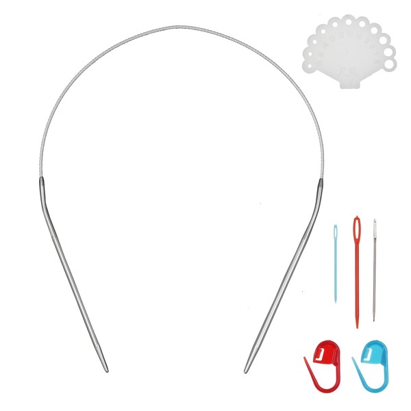 17inch (43cm) Stainless Steel Circular Knitting Needle Size US 3