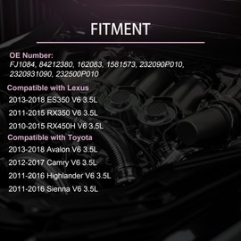 YIHOVY 6PCS Fuel Injectors fit for Lexus 2013-2018 ES350 2011-2015 RX35 2010-2015 RX450H, fit for Toyota 2013-2018 Avalon 2012-2017 Camry 2011-2016 Highlander 2011-2016 Sienna V6 3.5L, 232090P010