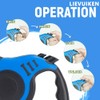 LIEVUIKEN LIEVUIKEN Retractable Dog Leash Automatic Telescopic Tractor Dog Tape,