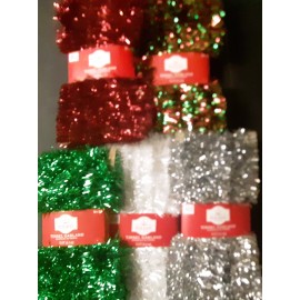 Holiday Time 15 Ft Tinsel Garland 6 Styles-Green/S - Gold
