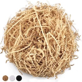 Crinkle paper filler 5.2 oz, Crinkle Cut Paper Shred Filler Shredded Paper Stuffing Great for Gift Wrapping, Basket Filling, Birthdays, Weddings, Anniversaries, Valentines Day, and other occasions (Kraft)