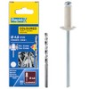 Rapid Blind Rivets Aluminium White Diameter 4.8 mm 6-9 mm