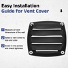 sourcing map 1 Pcs Boat Vent Cover, 5.31x5.31 Inches Plastic