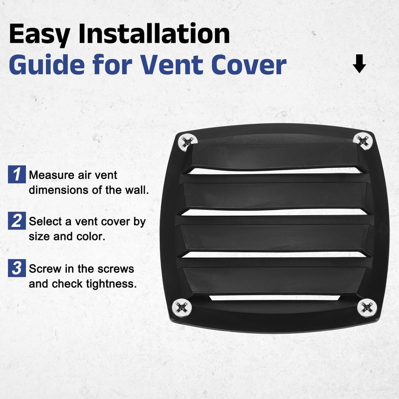 sourcing map 1 Pcs Boat Vent Cover, 5.31x5.31 Inches Plastic