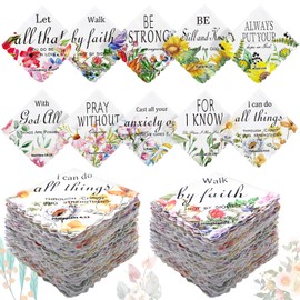 Sel Natural Christian Gifts Handkerchiefs for Women Inspirational Religious Bible Verse Gifts for Ladies (50)