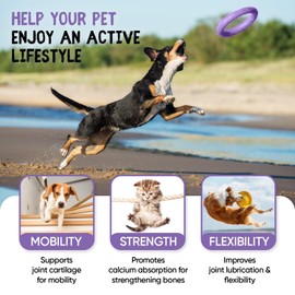 animigo Glucosamine for Dogs & Cats With Chondroitin (1075mg) - 180 Capsules - Hip & Joint Supplement for Dogs & Cats of All Ages - With Turmeric, Ginger, Vitamin C & Rosehip - Cats & Dogs Joint Care