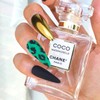 Green Leopard Handmade Nail Tips - Long Point / 그린