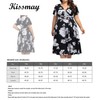 kissmay Plus Size Dress Wedding Guest, Fit and Flare Midi