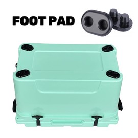 XiyaxiVici 2 PCS Cooler Feet Replacement Non-Slip Non-Scratch Rubber Feet for YETI Coolers Models 45qt 65qt 110qt 145qt, Thickened and Enlarged Soft Rubber Feet Outdoor Camping Protection Black