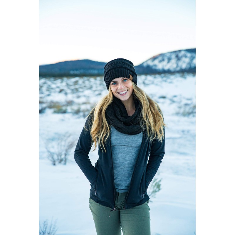 Funky Junque Womens Infinity Scarf Cable Knit Wrap - Confetti