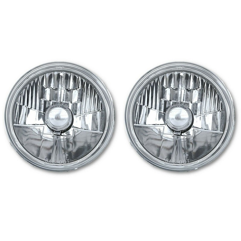 Octane Lighting 5 3/4 Inch Halogen Headlight Diamond Crystal Headlamp