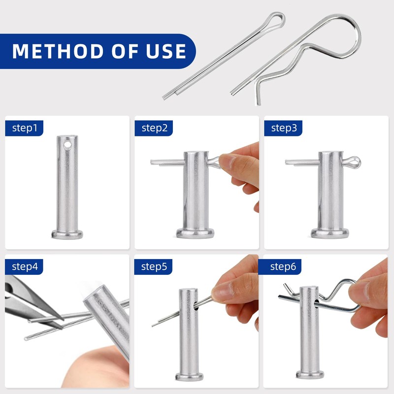295 Piece Cotter Pin Kit, Stainless Steel 13 Sizes Spring