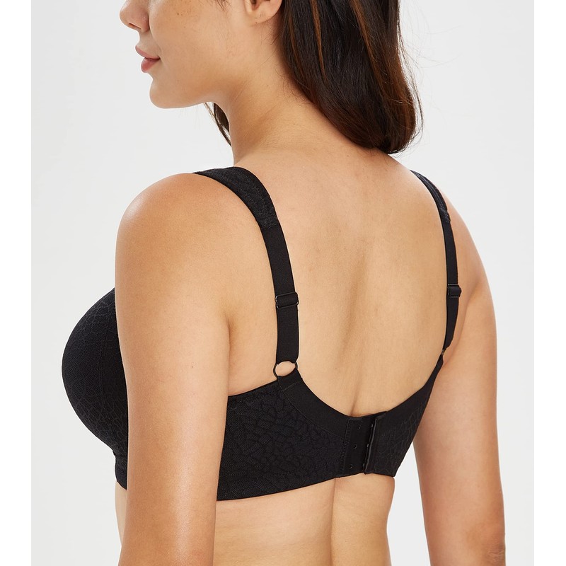 Lemorosy Full Coverage Non Padded Wireless Minimizer Bra Women's Plus