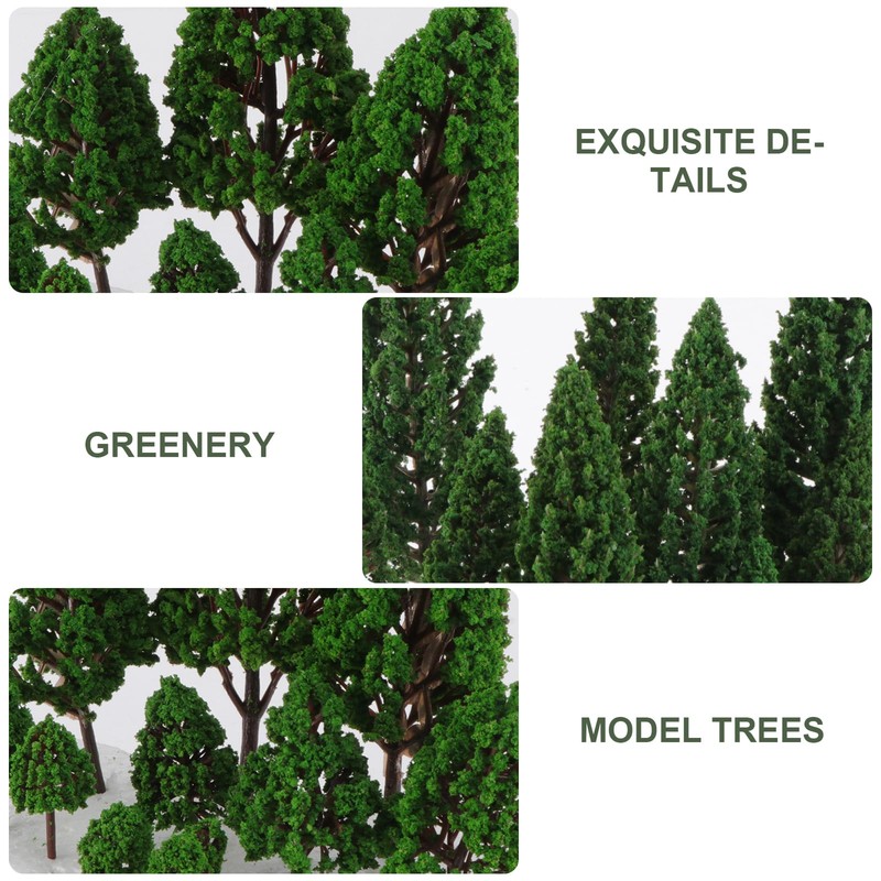 VORCOOL 22pcs Green Mini Tree Set Scenery Architectural Landscape Model