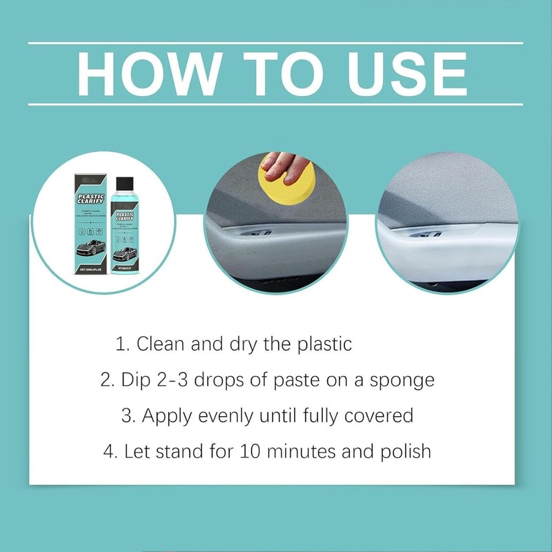 Foxniner Plastic Clarify for Cars,All-in-One Detailer for Car Interiors &