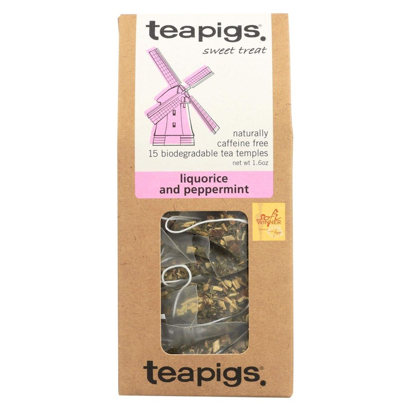 Teapigs Liquorice & Peppermint - 15 Tea Temples(net wt 1.6
