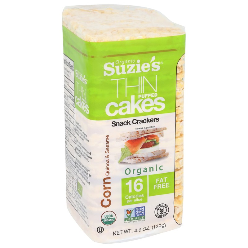 Suzie's Corn, Quinoa & Sesame Thin Cakes, 4.5 oz