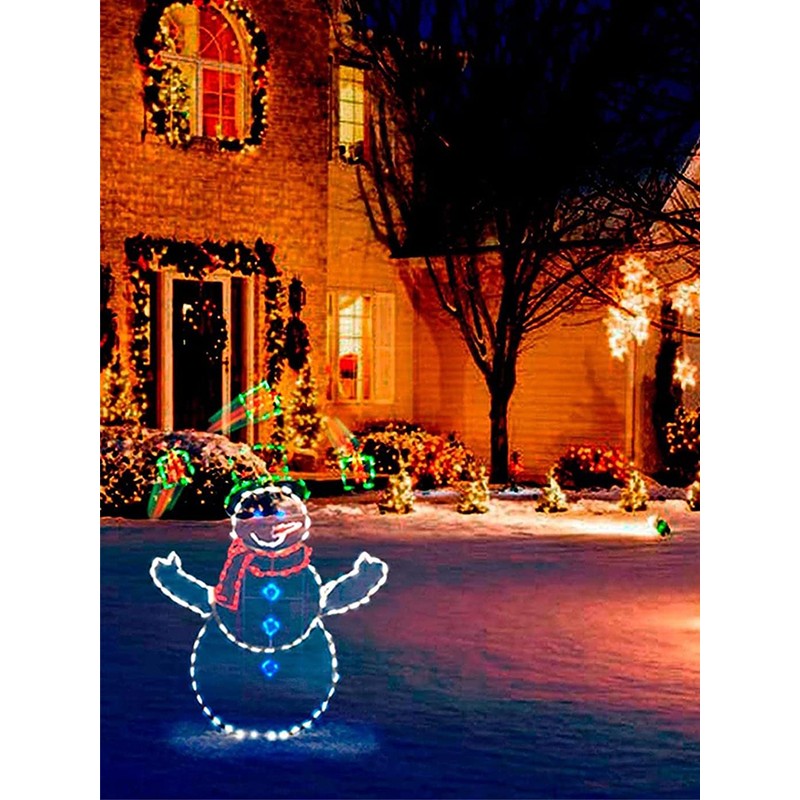 Funny Snowman Light Durable Metal Bright Light Decorative Stylish Snowman