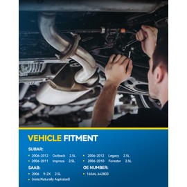 PHILTOP 1PC High Flow Catalytic Converter for 2006-2012 Outback 2.5L, 2006-2010 Forester, 2006-2011 Impreza, 2006-2012 Legacy, 2006 9-2X, Direct-Fit Catalytic Converter Kit OEM 16564(EPA Compliant)