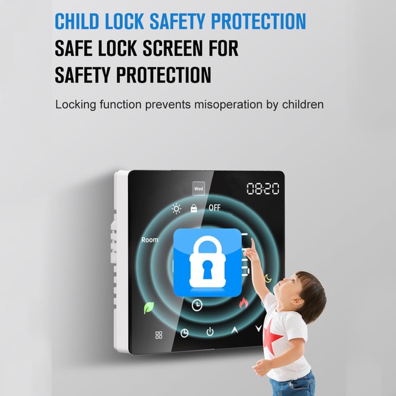 Smart Thermostat, Smart Thermostat for Home Touchscreen Voice Control Temperature