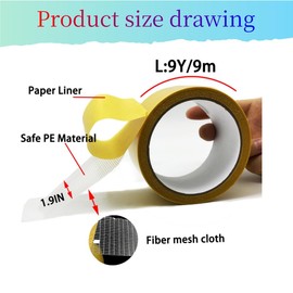 Multifunctional Double Sided Carpet Tape,Total Tape Double Sided Fabric Tape,High Adhesion Clear Tape for Clothes, Dress, Arts, DIY Crafts, (5cm*10m)