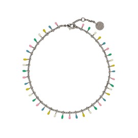 Enamel Droplet Chain Anklet