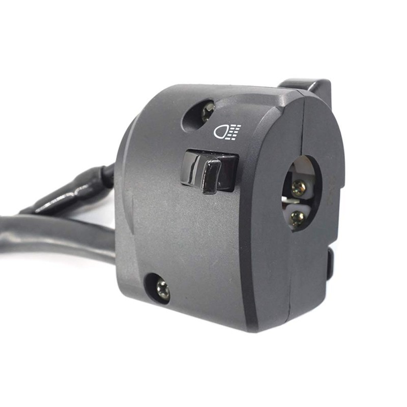 HANSWD 7/8" 22mm Motorcycle Handlebar Left Switch Crackle High Beam