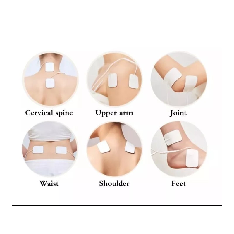 FisoTools 12 Electrodos Para Tens/ems Cola De Ratón De 5x5cm