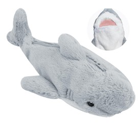 GFHGJH Estuche para Lápices de Peluche, Lapiceras Organizadoras, Estuche de Dibujos Animados, Funda de para lápices de tiburón,bolsa organizadora de papelería con cierre，bolsa de cosméticos portátil