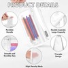 Mesh Transparent Pencil Case,Grid Mesh Pencil Case with Zipper,1PCS White