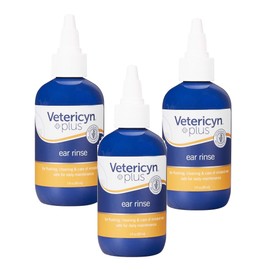 Vetericyn Plus Ear Rinse, 3 Pack of 3 Ounces each, All Animal Daily Ear Care