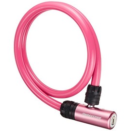 Bridgestone WL-AD.B Allock Bicycle Key Wire Lock Pink Anti-Theft Security Diameter 4.7 x 31.5 inches (12 x 80 cm)