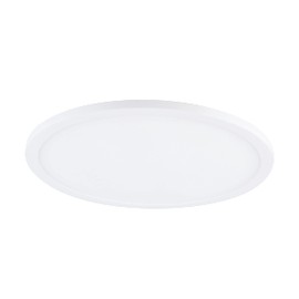 EGLO Fueva Flex LED Recessed Spotlight, Diameter 22.5 cm, Spotlight for Universal Hole Sizes, Aluminium in White with Plastic Light Surface, Flat Recessed Light, Low Installation Depth 25 mm, Warm