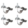 PATIKIL 1 Inch Stem Casters, 4 Pack Wire Shelf Caster