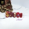 Charming burgundy handmade nail tips - Long round / 매력버건디