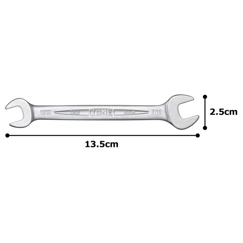 Tone HPDSB-1314 Spanner, Width on Both Sides, 13/32 x 7/16